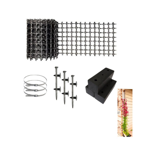 Scroll Trellis® Narrow Trellis, 9-ft Modular Trellis for Deck Posts, Pergolas & Small-Space Gardens