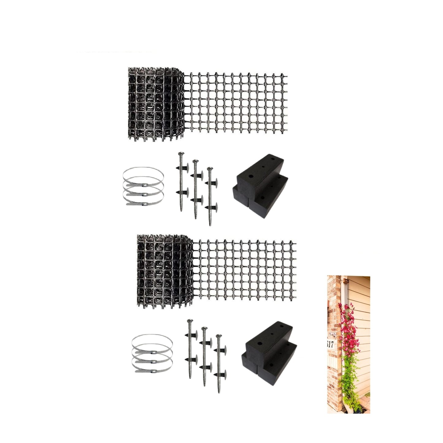 Scroll Trellis® Narrow Trellis, 9-ft Modular Trellis for Deck Posts, Pergolas & Small-Space Gardens