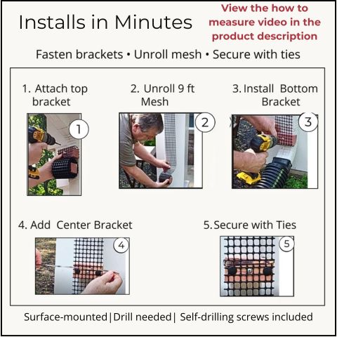 Scroll Trellis Downspout Trellis for Climbing Plants | Slim Rain Gutter Vine Support (9 ft)