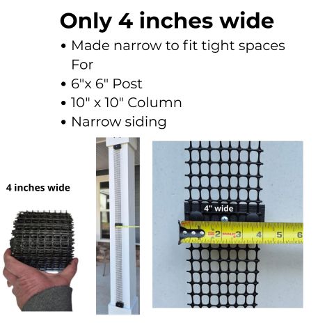Scroll Trellis feature card highlighting that the narrow trellis is only four inches wide for use on posts, columns, and narrow siding