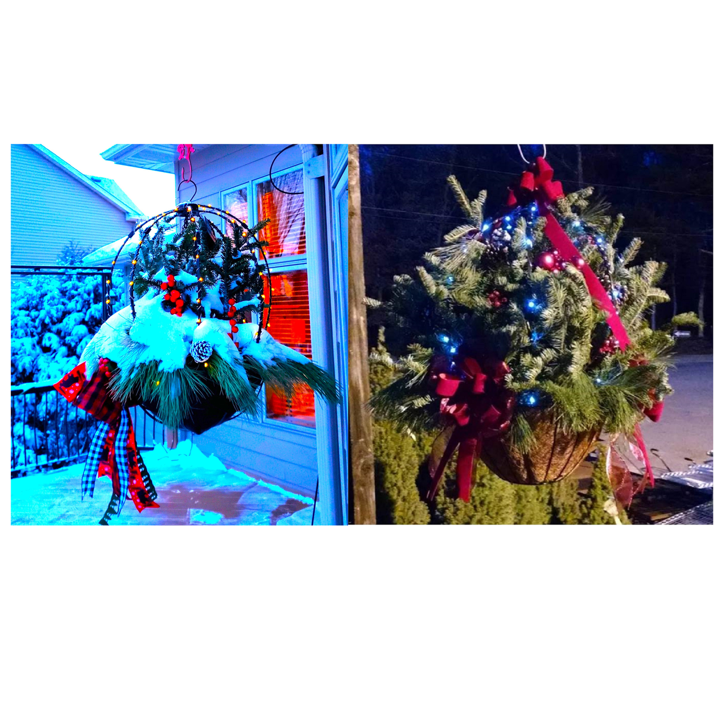 Scroll Trellis® Solar Dome Trellis for Hanging Baskets | Lighted Plant Support for Vines